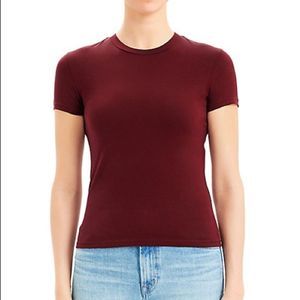Theory Deep Mulberry Apex Tiny Tee